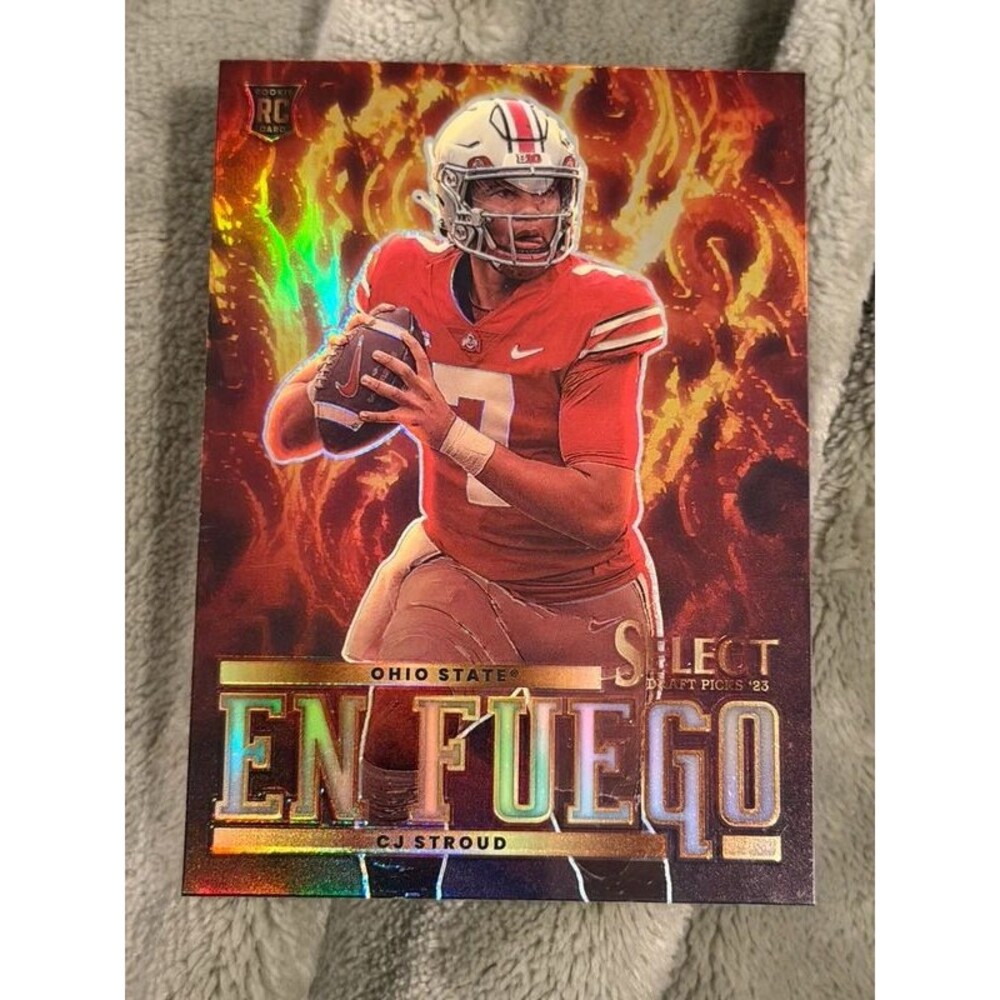 2023 Panini Select Draft Picks C.J. Stroud En Fuego Prizm #EF-CS